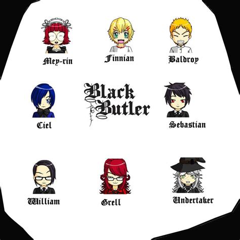 black butler characters butler|black butler character names.